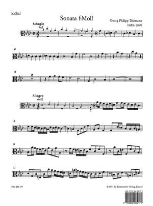 Telemann, G: Sonata in F minor (TWV 44: 32)