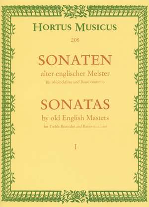 Various Composers: Sonatas by Old English Masters, Vol.1. (Williams, Sonata D min / Parcham, Sonata G / Topham, Sonata C min)