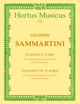 Sammartini, G: Concerto for Harpsichord No.1 in A