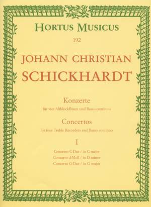 Schickhardt, J: Concerti, Vol. 1: No.1 - 3