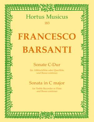 Barsanti, F: Sonata in C, Op1/2