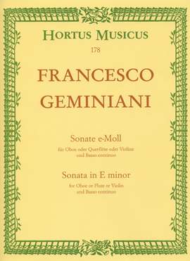 Geminiani, F: Sonata in E minor