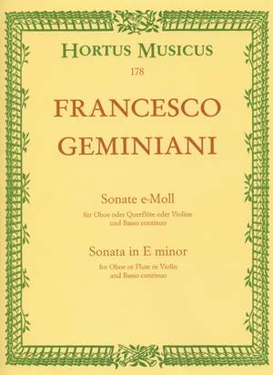 Geminiani, F: Sonata in E minor