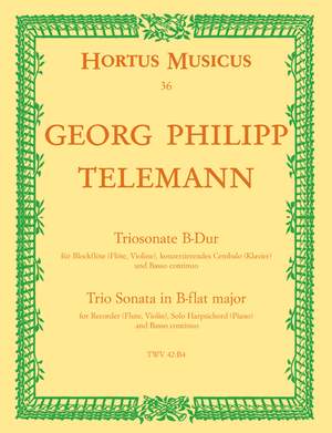 Telemann, G: Trio Sonata in B-flat (TWV 42: B4)