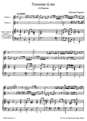 Legrenzi, G: Trio Sonata in G (La Raspona)