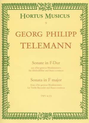Telemann, G: Sonata in F (from Der getreue Musikmeister) (TWV 41: F2)