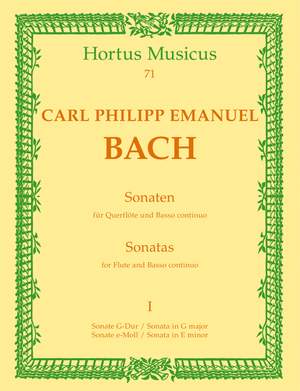 Bach, CPE: Sonatas (2), Vol.1: in G & E minor (Wq 123 & 124)