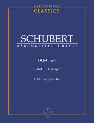 Schubert, F: Octet in F Op. post. 166 (D.803) (Urtext)