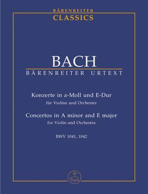 Bach, JS: Concerto for Violin in A minor (BWV 1041), Concerto for Violin in E (BWV 1042) (Urtext)