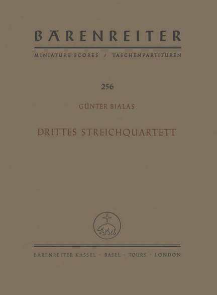 Bialas, G: String Quartet No.3 (1969)