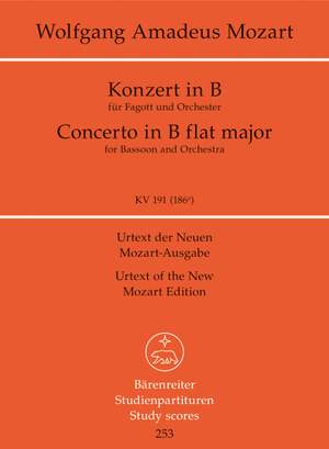 Mozart, WA: Concerto for Bassoon in B-flat (K.191) (K.186e) (Urtext)