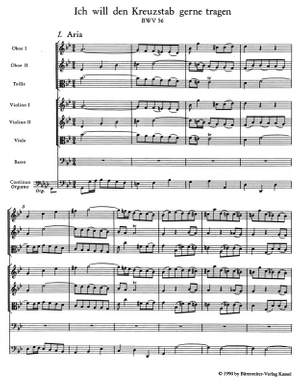 Bach, JS: Cantata No. 56: Ich will den Kreuzstab (BWV 56) (Urtext)