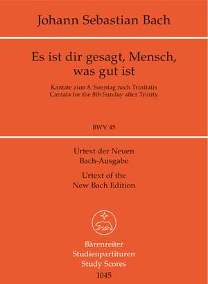 Bach, JS: Cantata No. 45: Es ist dir gesagt, Mensch (BWV 45) (Urtext)