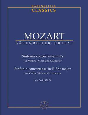 Mozart, WA: Sinfonia concertante in E-flat (K.364) (K.320d) for Violin, Viola & Orchestra (Urtext)