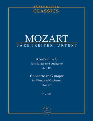 Mozart, WA: Concerto for Piano No.17 in G (K.453) (Urtext)