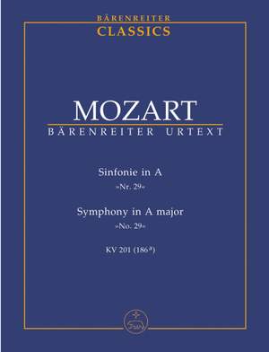 Mozart, WA: Symphony No.29 in A (K.201) (K.186a) (Urtext)