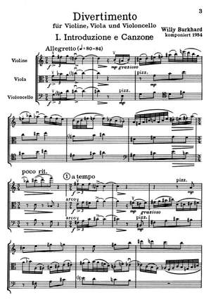 Burkhard, W: Divertimento, Op.95