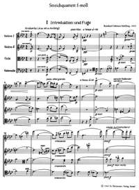 Schwarz-Schilling, R: String Quartet in F minor (1932)