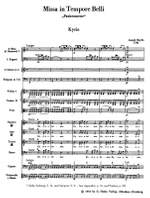 Haydn, FJ: Missa in Tempore Belli (Paukenmesse/Mass in Time of War) (Hob.XXII:9) (Urtext) (L) Product Image