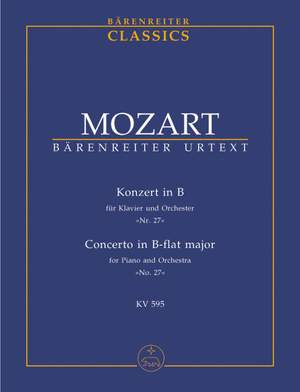 Mozart, WA: Concerto for Piano No.27 in B-flat (K.595) (Urtext)