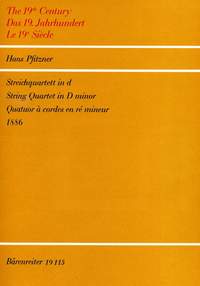 Pfitzner, H: String Quartet in D minor (1886)