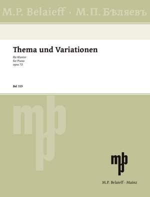 Glazunov, A: Thema und Variationen fis-Moll F sharp minor op. 72