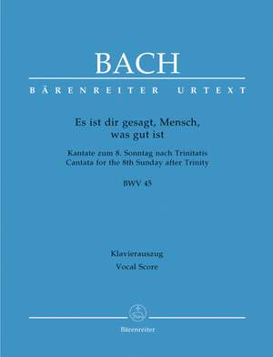 Bach, JS: Cantata No. 45: Es ist dir gesagt, Mensch (BWV 45) (Urtext)