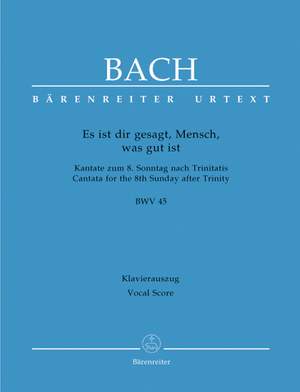 Bach, JS: Cantata No. 45: Es ist dir gesagt, Mensch (BWV 45) (Urtext)