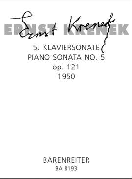 Krenek, E: Piano Sonata No.5, Op.121 (1950)
