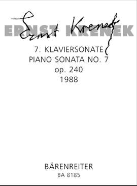 Krenek, E: Piano Sonata No.7, Op.240 (1988)