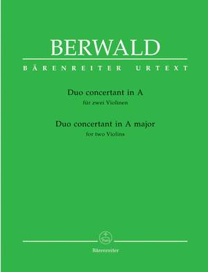 Berwald, F: Duo Concertant in A (Urtext)
