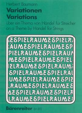 Baumann, H: Variations on a Theme by Handel
