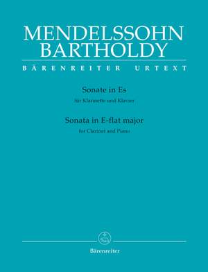 Mendelssohn, F: Sonata in E-flat for Clarinet