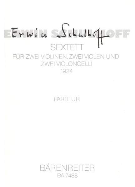 Schulhoff, E: Sextet (1920-24)