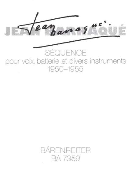 Barraque, J: Sequence (1950-1955)