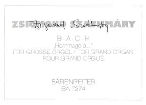 Szathmary, Z: B-A-C-H. Hommage a ... (1990)
