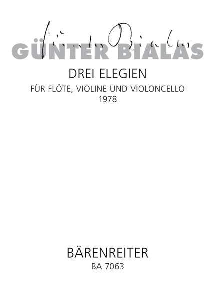 Bialas, G: Elegies (3)