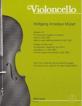 Mozart, WA: Sonata in B-flat (K.292) (Urtext)