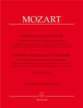 Mozart, WA: Sinfonia concertante in E-flat (K.297b) for Fl, Ob, Hn, Bsn & Orch. (Reconstructed by Robert Levin)