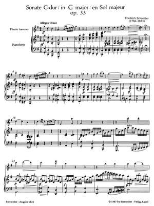 Schneider, Friedrich: Sonata Gmaj Op33 Flute & Piano