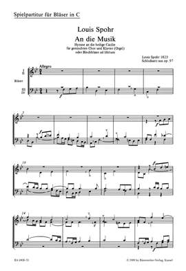 Spohr, L: An Die Musik (G). (Closing movement from the Hymn to St Cecilia Op.97)