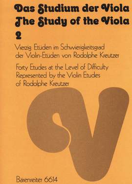Various Composers: Study of the Viola, Bk.2: 40 Moderately Difficult Studies