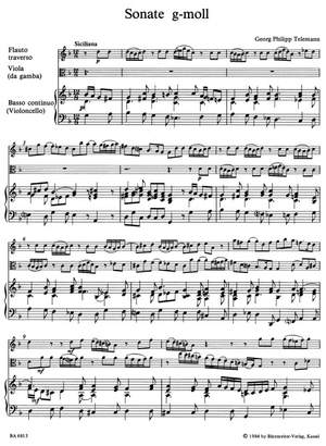 Telemann, G: Sonata in G minor (TWV 42: g7)