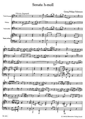 Telemann, G: Sonata in B minor (TWV 43: h1)