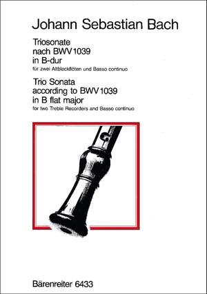 Bach, JS: Trio Sonata in B-flat (originally in G) (BWV 1039)