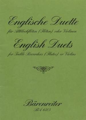 Various Composers: English Duets. 43 Pieces written around 1700