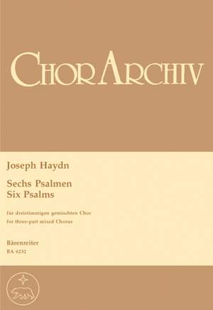 Haydn, FJ: Psalms (6) (Hob.XXIII: Anhang-Nachtrag) (E-G)