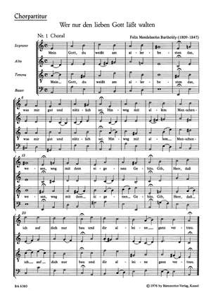 Mendelssohn, F: Wer nur den lieben Gott laesst walten (G)
