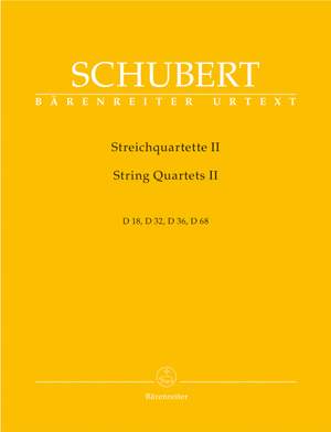 Schubert, F: String Quartets, Vol. 2 (D.18, 32, 36, 68) (Urtext)