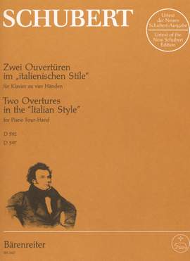 Schubert, F: Overtures (2) in the Italian Style (D.592, 597) (Urtext)